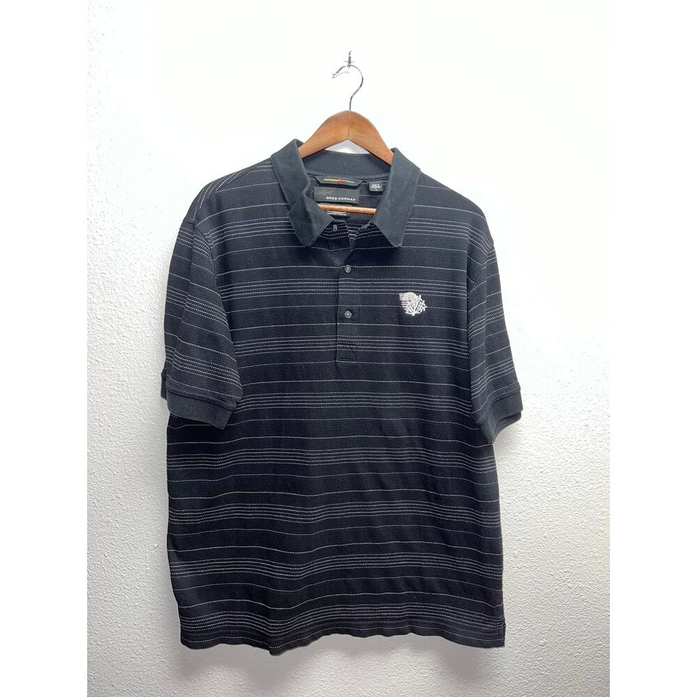 Walking Stick Golf Polo Shirt Greg Norman Play dry Mositure Wicking Golfing L